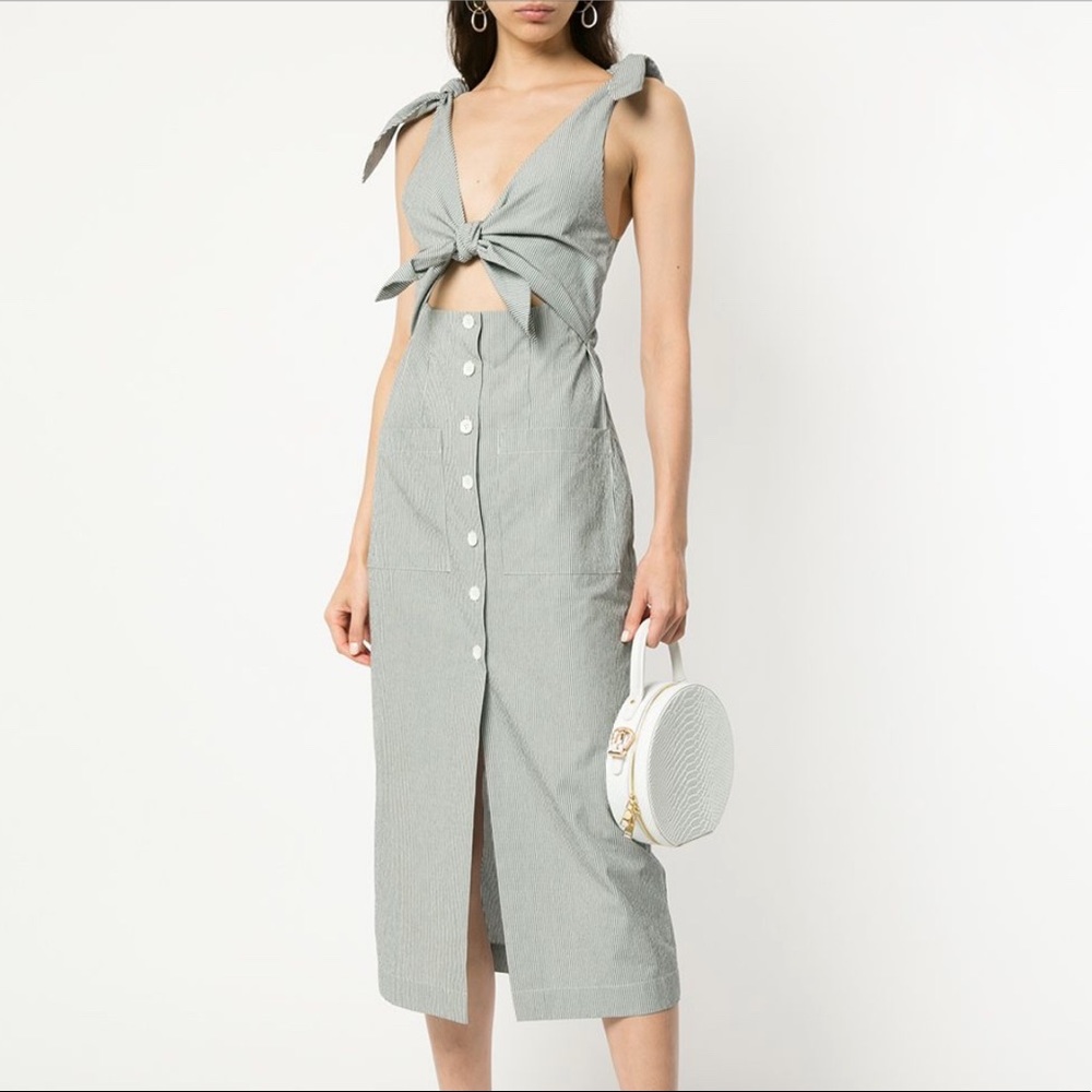 Alice McCall Make Sense striped midi dress.